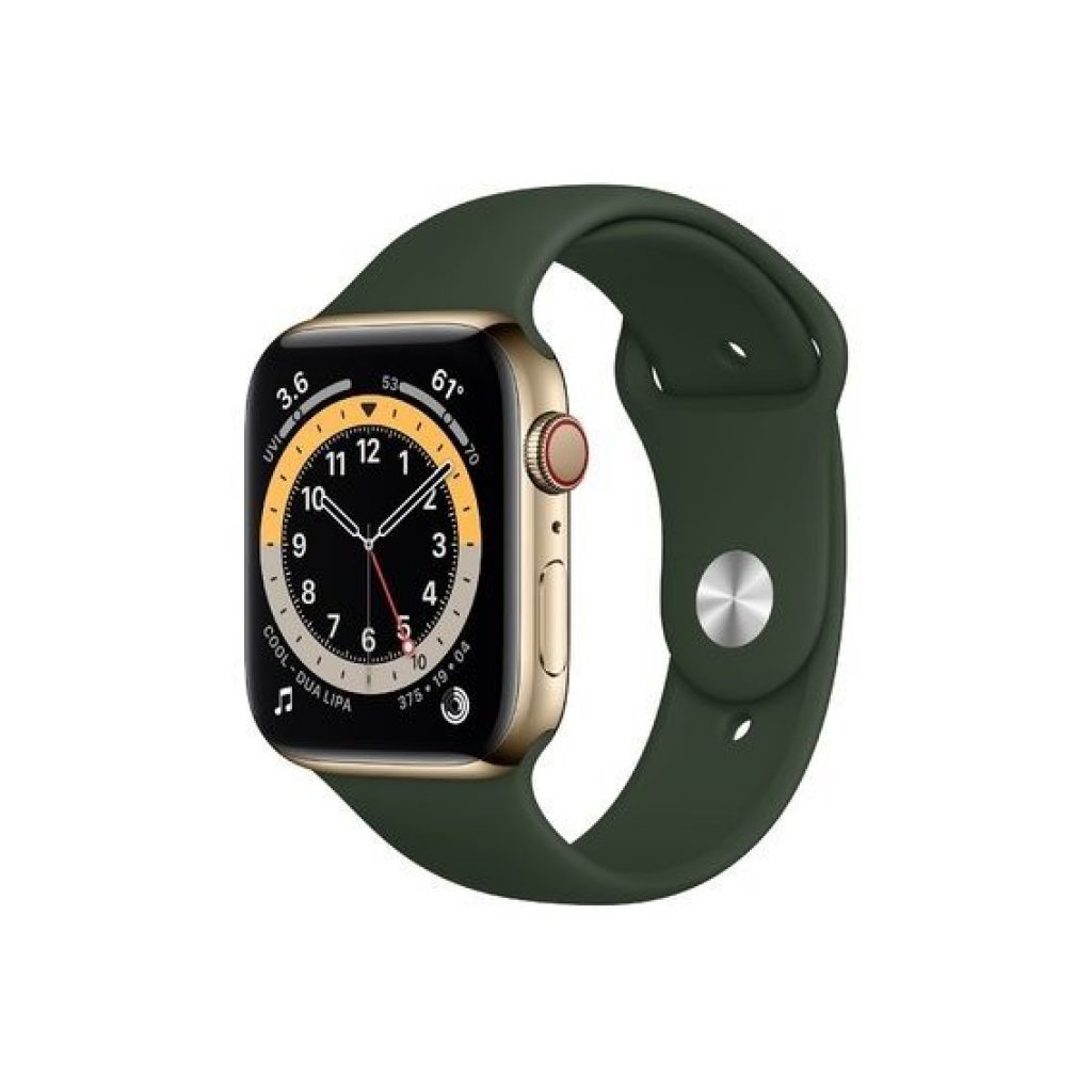 Apple Watch Series 6 44mm GPS+LTE Gold Stainless Steel Case with Sport Band - фото
